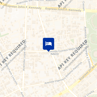 location of hotel on a map