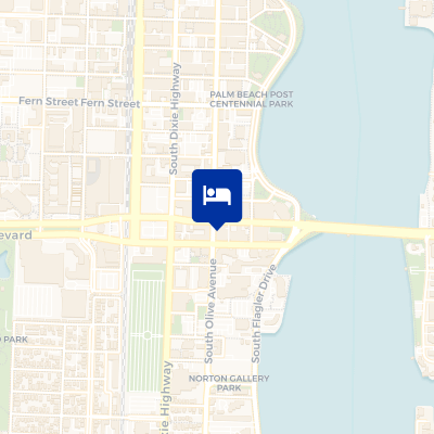 location of hotel on a map