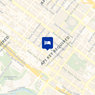 location of hotel on a map