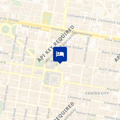 location of hotel on a map