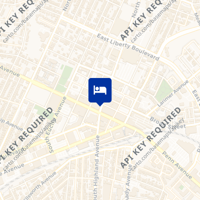 location of hotel on a map