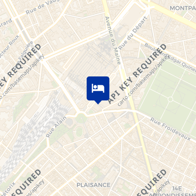 location of hotel on a map