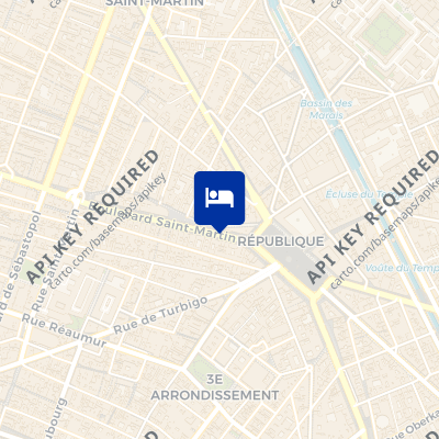 location of hotel on a map